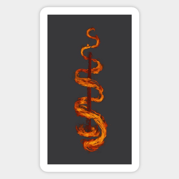 [Possible] Official Yellow [Fire] Sign [003] Sticker by tfernandesart